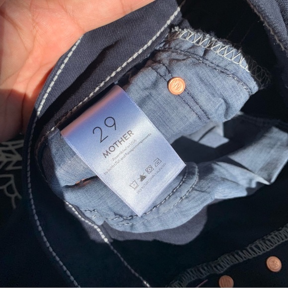 Mother Superior High Waisted Spinner Skimp in Blue Graphite Wide Jeans 29 - Picture 10 of 16